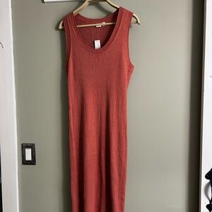GAP Sleeveless Midi Dress - Warm Rust L